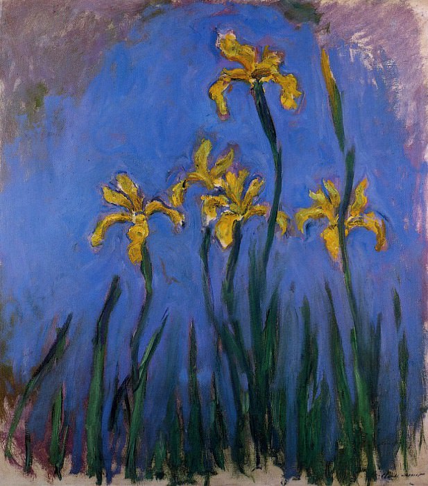 Yellow Irises, Claude Oscar Monet