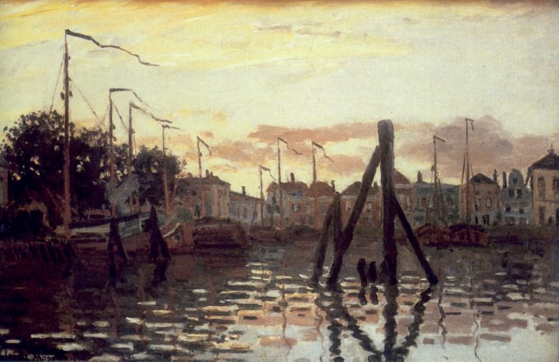 The Port at Zaandam, Claude Oscar Monet