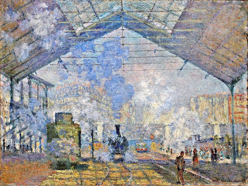 Вокзал Сен-Лазар, внешний вид, 1877 г. 1, Клод Оскар Моне