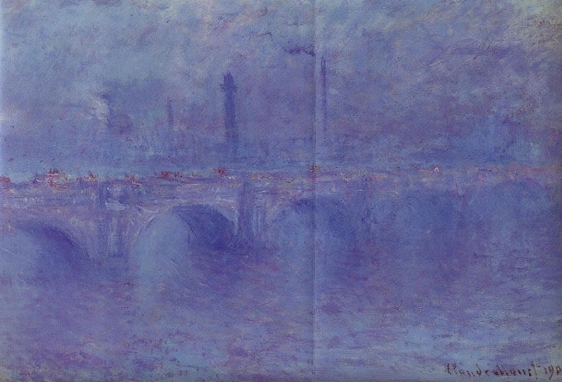Waterloo Bridge, Fog Effect, Claude Oscar Monet