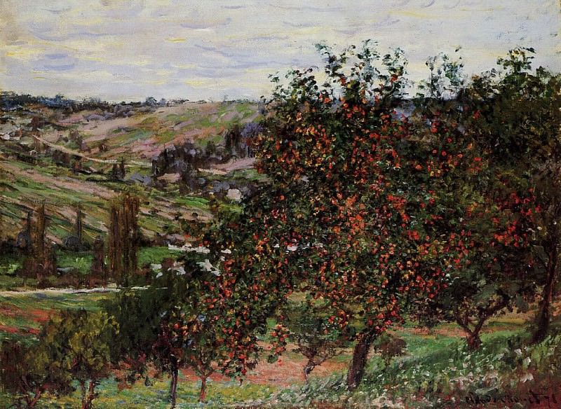 Apple Trees near Vetheuil, Claude Oscar Monet