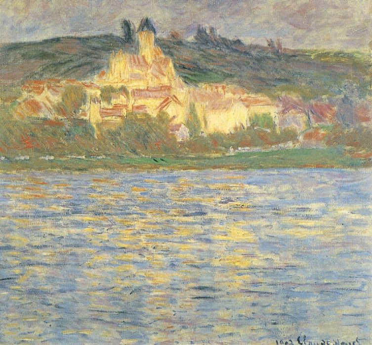 View of Vetheuil, Claude Oscar Monet