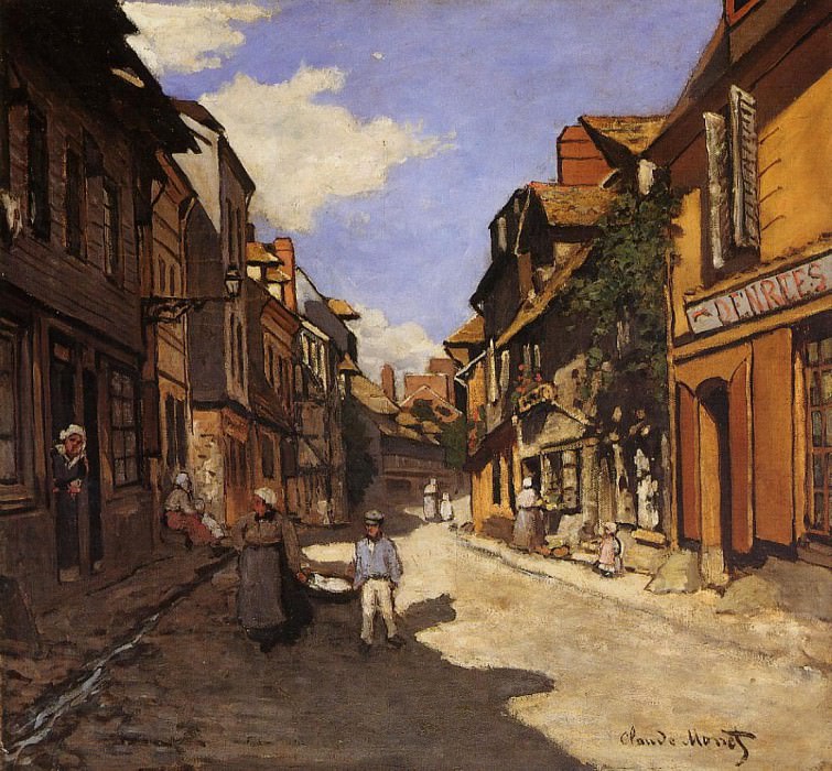 Le Rue de La Bavolle at Honfleur 2, Claude Oscar Monet