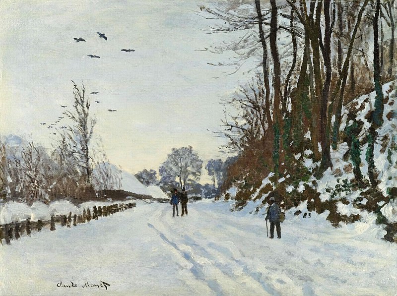 The Road to the Farm of Saint-Simeon in Winter, Claude Oscar Monet