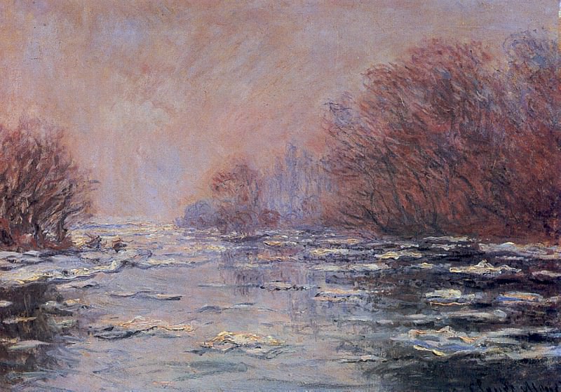 River Thawing near Vetheuil, Claude Oscar Monet