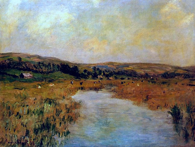 The Valley of the Scie at Pouville, Claude Oscar Monet