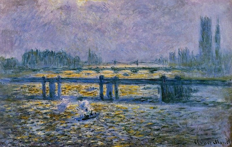 Charing Cross Bridge, Reflections on the Thames, Claude Oscar Monet