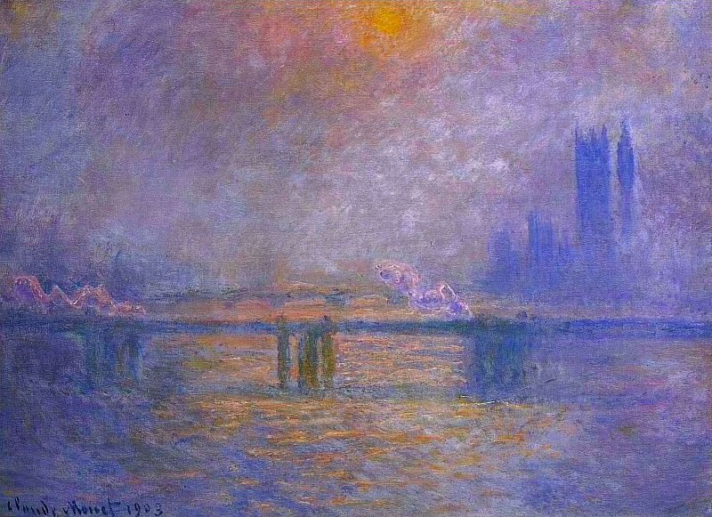 Charing Cross Bridge, The Thames 02, Claude Oscar Monet