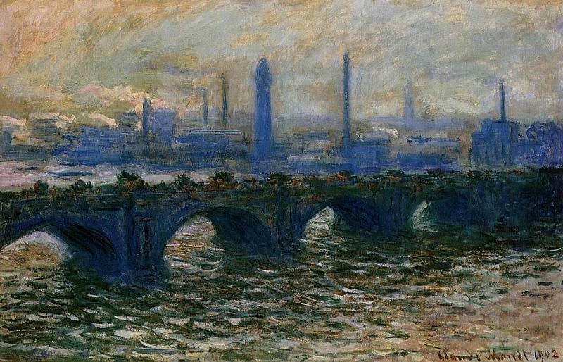 Waterloo Bridge, Misty Morning, Claude Oscar Monet