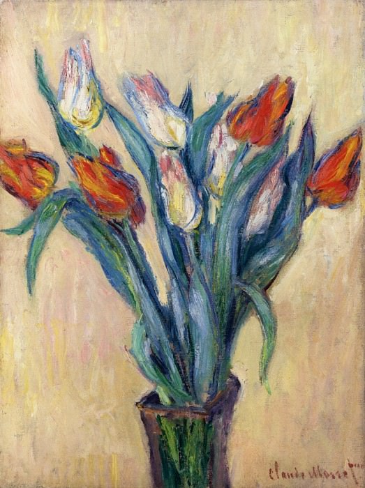 Vase of Tulips, Claude Oscar Monet