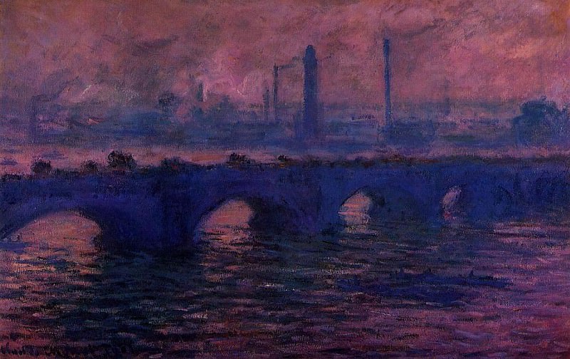 Waterloo Bridge, Overcast Weather 2, Claude Oscar Monet