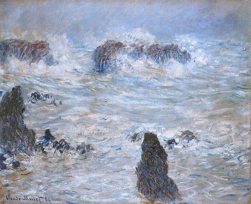 Storm in the Belle-Ile Coast, Claude Oscar Monet