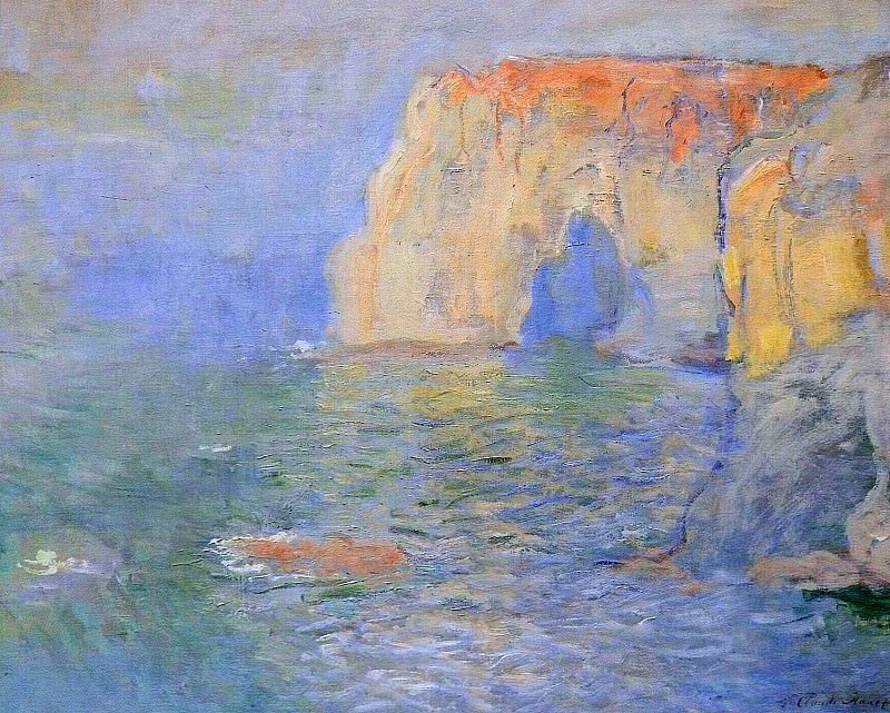 The Manneport, Reflections of Water, Claude Oscar Monet