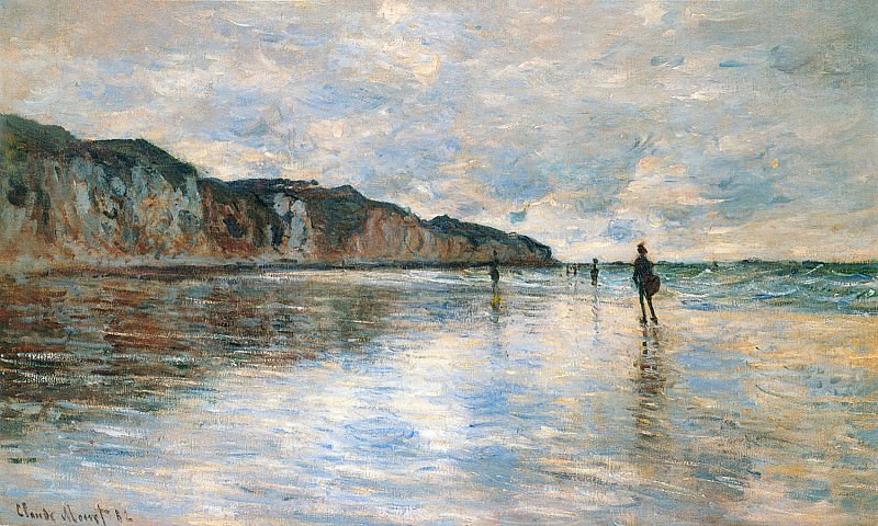 Low Tide at Pourville, Claude Oscar Monet