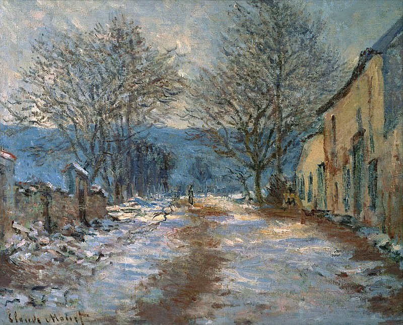 Snow Effect at Limetz, Claude Oscar Monet