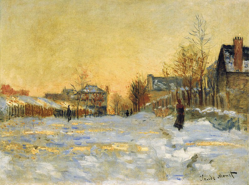 Snow Effect, The Street in Argentuil, Claude Oscar Monet