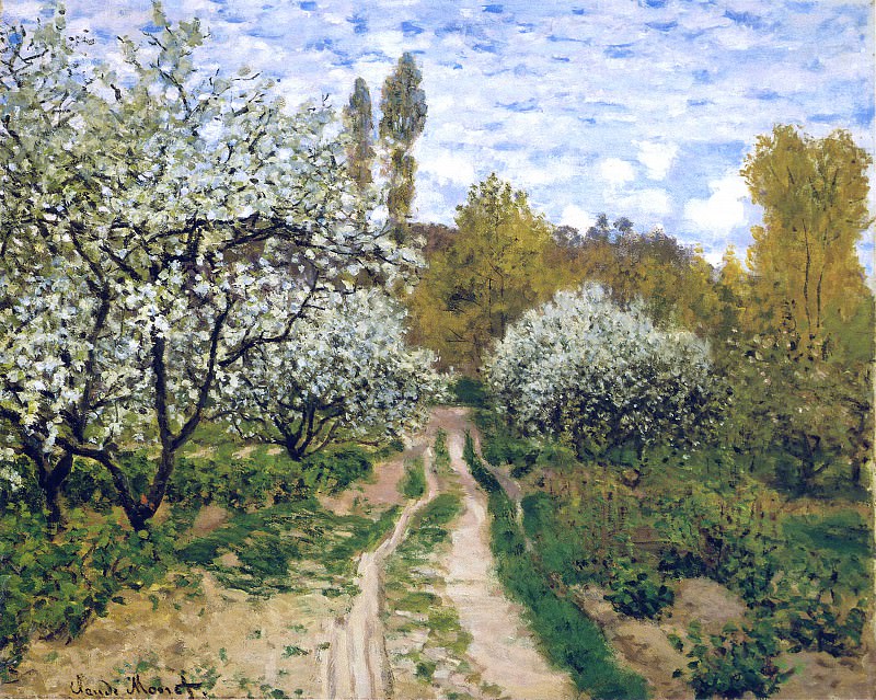 Trees in Bloom, Claude Oscar Monet