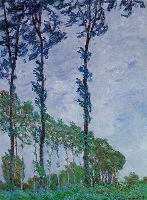 Poplars, Wind Effect, Claude Oscar Monet