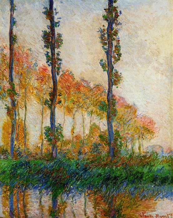 Three Trees in Autumn, Claude Oscar Monet