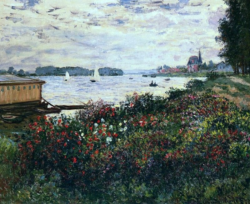 Riverbank at Argenteuil, Claude Oscar Monet