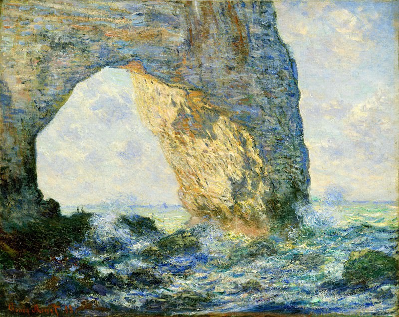 The Manneport, Rock Arch West of Etretat, Claude Oscar Monet
