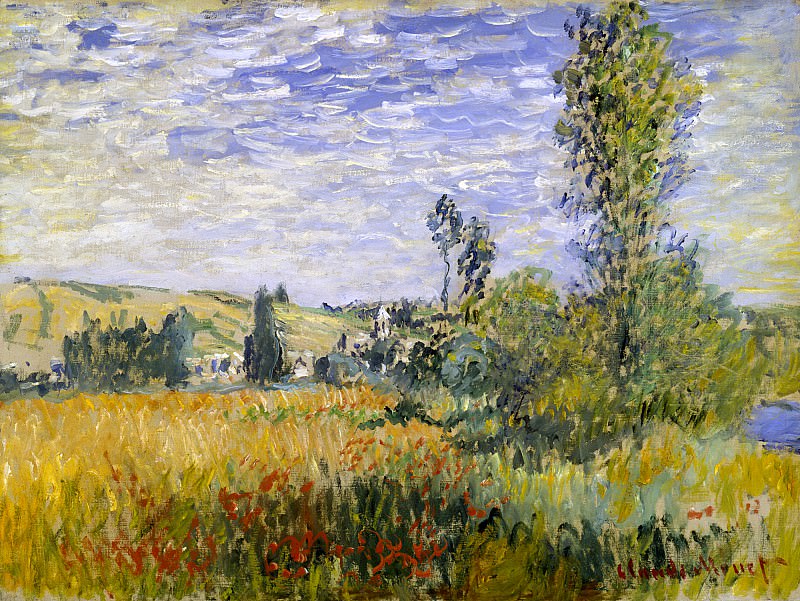 Landscape at Vetheuil, Claude Oscar Monet