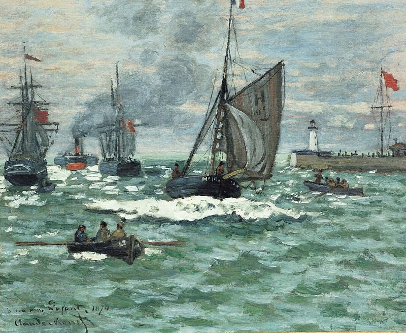 Entrance to the Port of Honfleur, Claude Oscar Monet