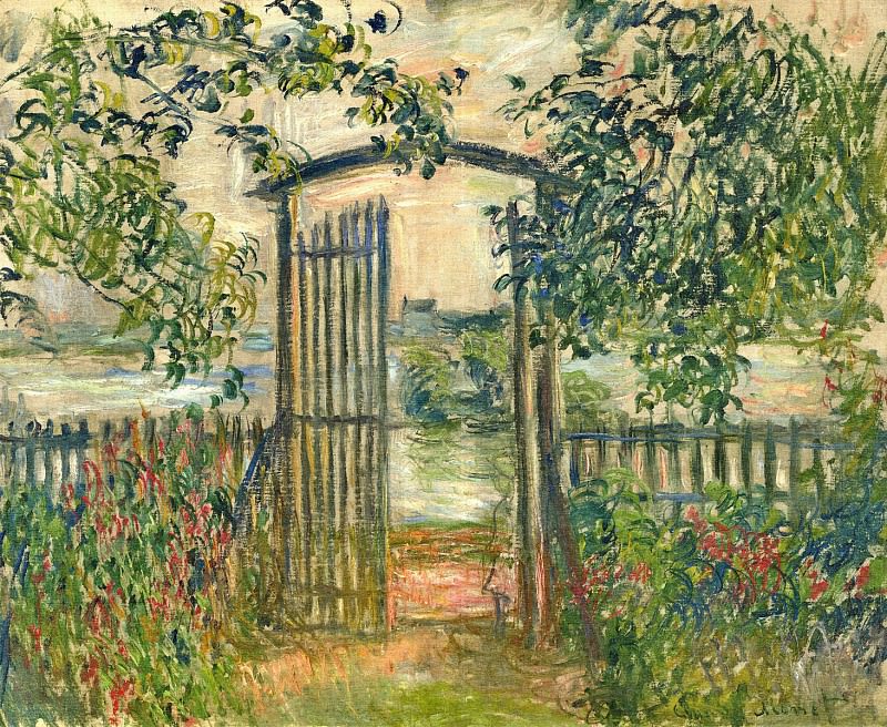 The Garden Gate at Vetheuil, Claude Oscar Monet