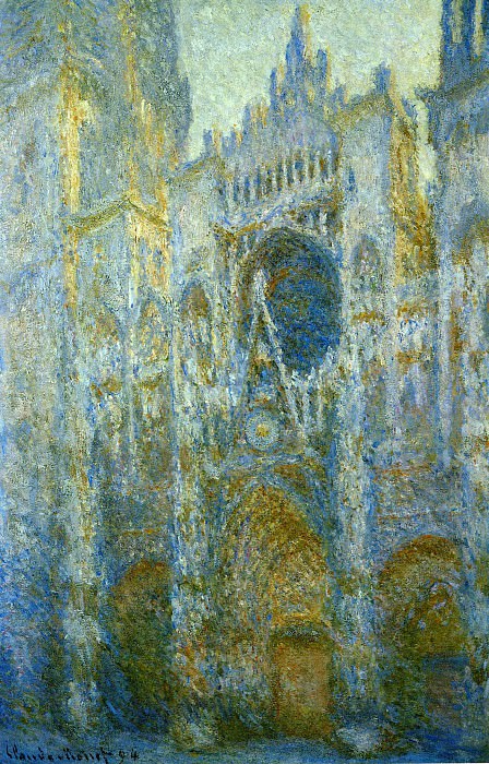 Rouen Cathedral, West Facade, Noon, Claude Oscar Monet