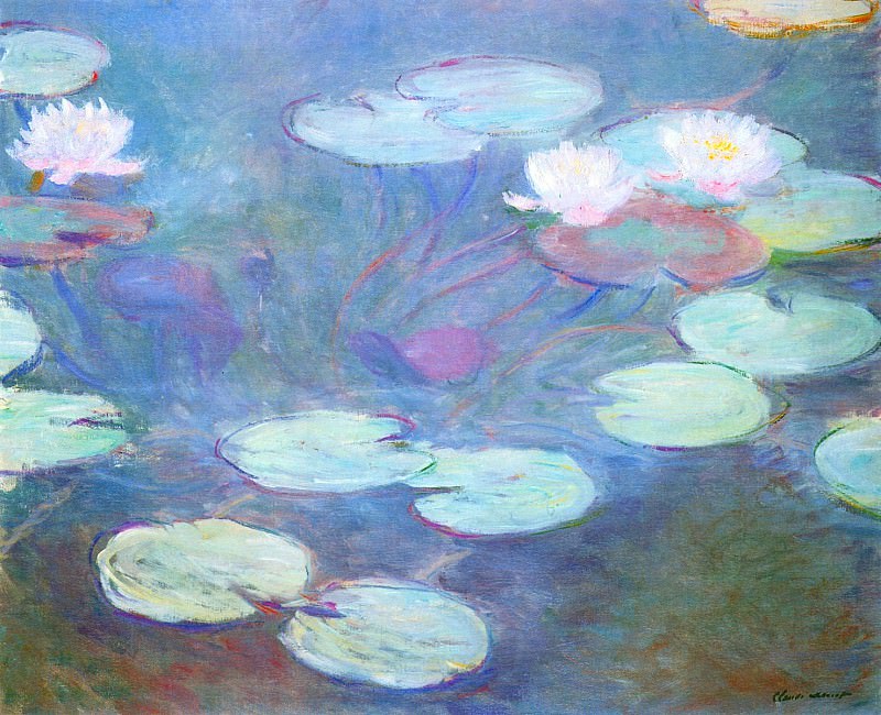 Water Lilies, Pink, Claude Oscar Monet