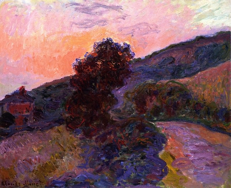 Sunset at Giverny, Claude Oscar Monet