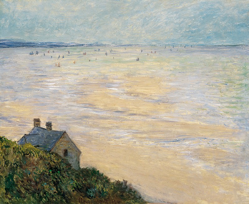 The Hut in Trouville, Low Tide, Claude Oscar Monet