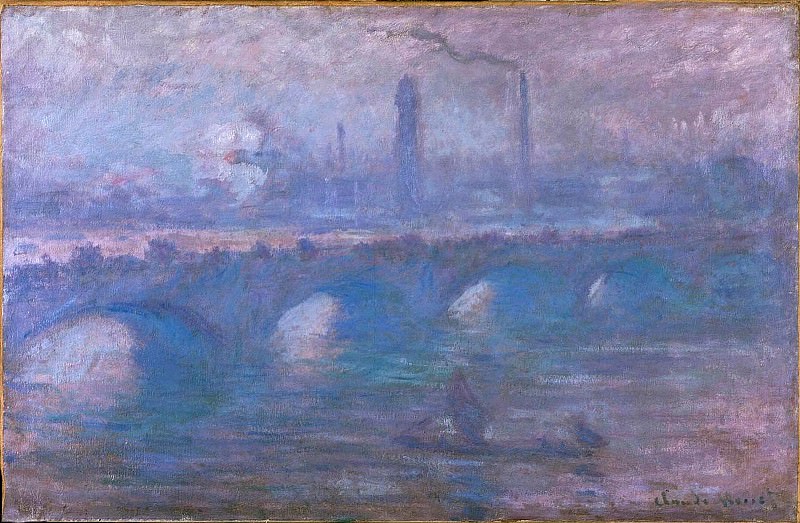 Waterloo Bridge, Misty Morning, Claude Oscar Monet