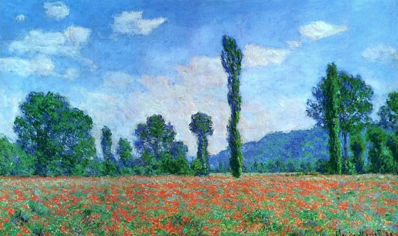 Poppy Field in Giverny, Claude Oscar Monet