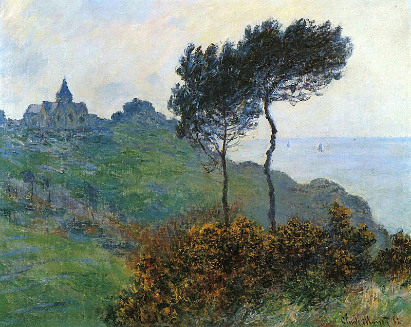 The Church at Varengaville, Grey Weather, Claude Oscar Monet