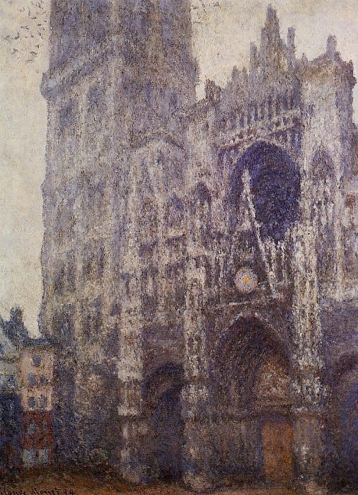 Rouen Cathedral, The Portal and the Tour dвЂ™Albene, Grey Weather, Клод Оскар Моне