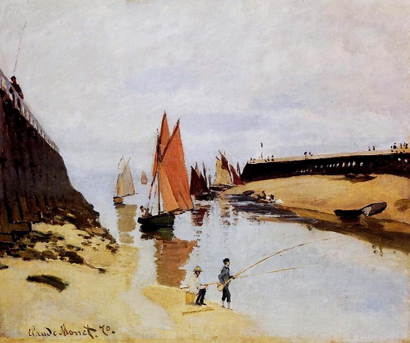 Entrance to the Port of Trouville, Claude Oscar Monet