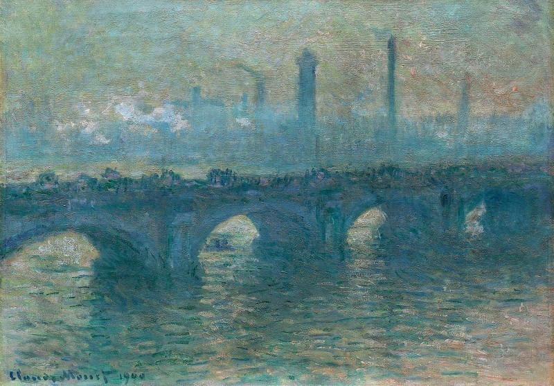 Waterloo Bridge, Gray Weather, Claude Oscar Monet