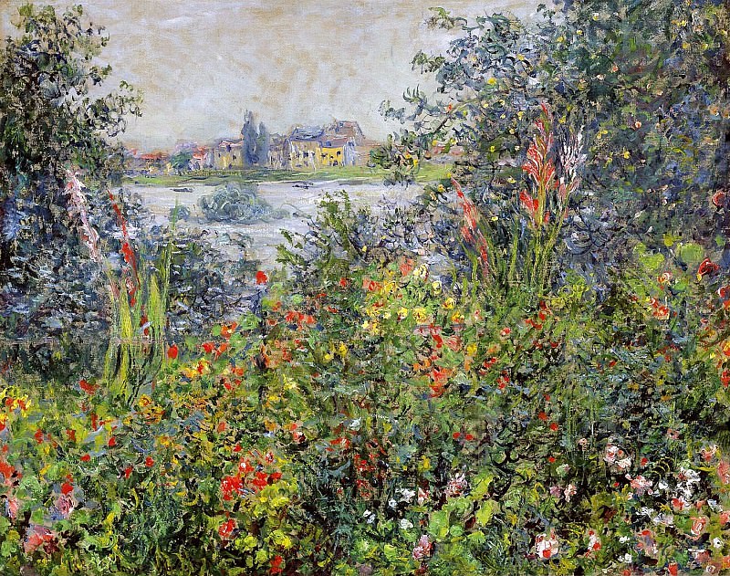 Flowers at Vetheuil, Claude Oscar Monet
