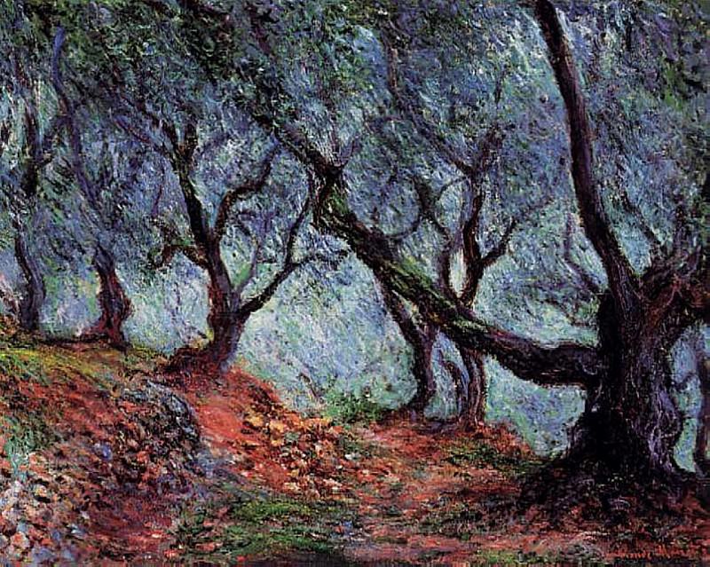 Grove of Olive Trees in Bordighera, Claude Oscar Monet