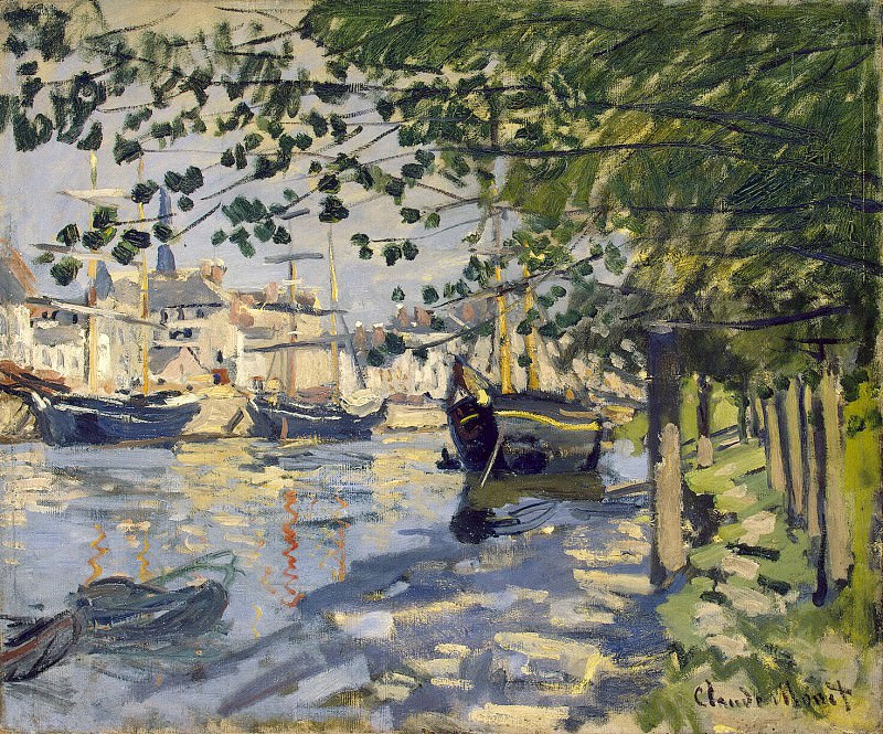 The Seine at Rouen , Claude Oscar Monet