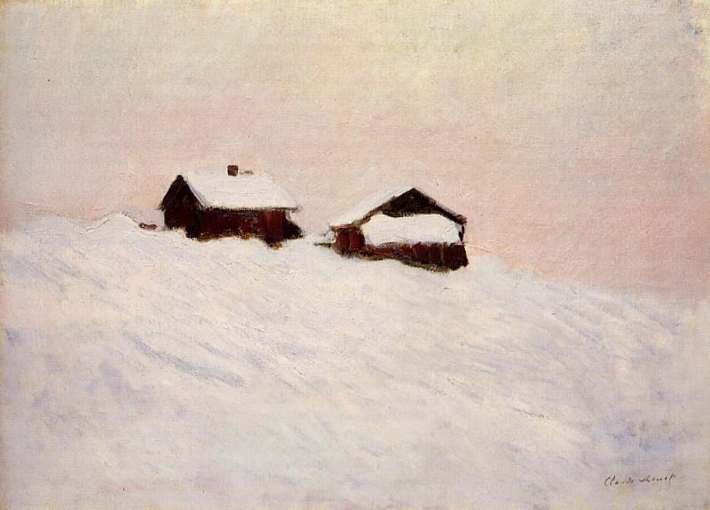 Дома в снегу, Клод Оскар Моне
