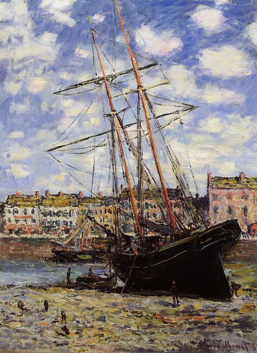Boat at Low Tide at Fecamp, Claude Oscar Monet