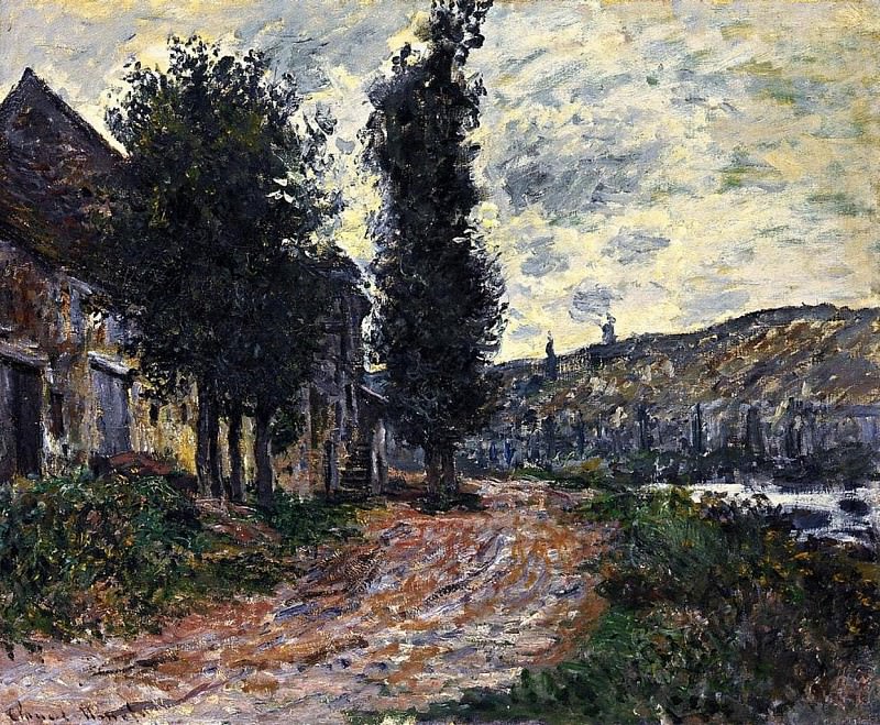 Tow Path at Lavacourt, Claude Oscar Monet