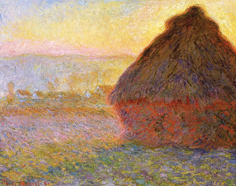 Grainstack at Sunset, Claude Oscar Monet