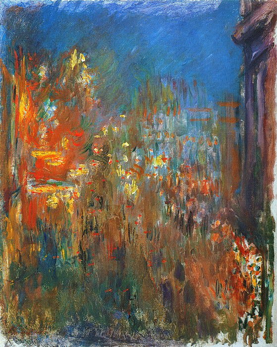 Leicester Square at Night, Claude Oscar Monet