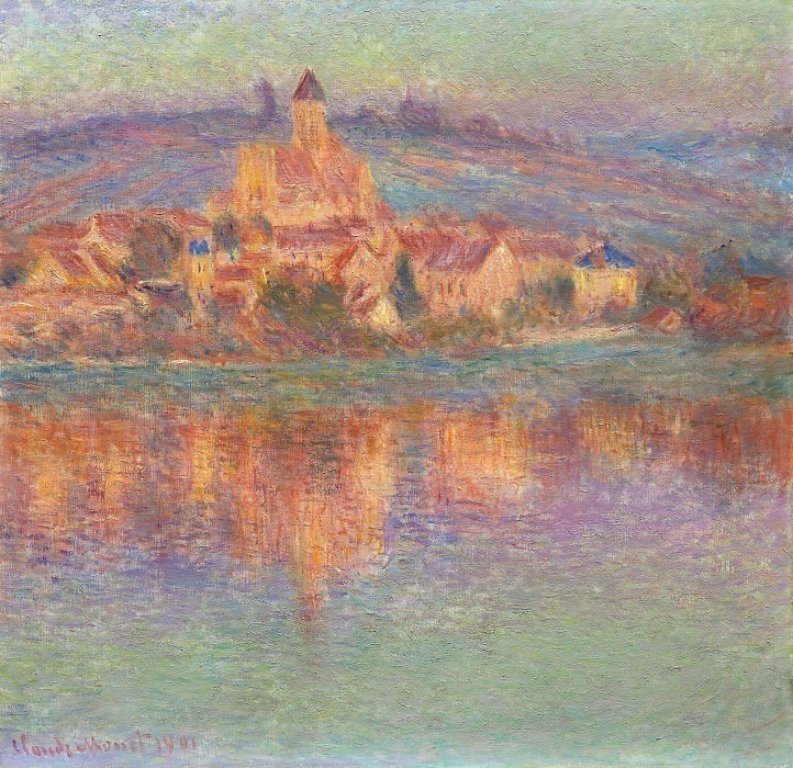Vetheuil at Sunset, Claude Oscar Monet