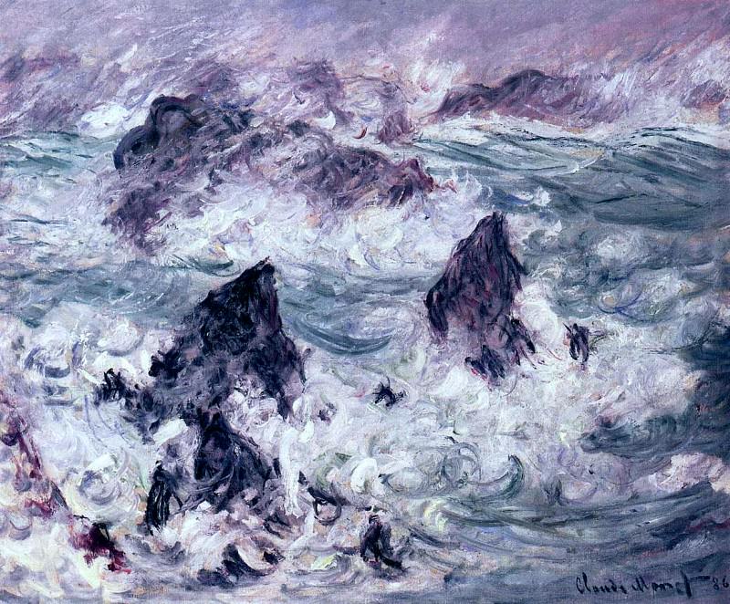 Storm at Belle-Ile, Claude Oscar Monet