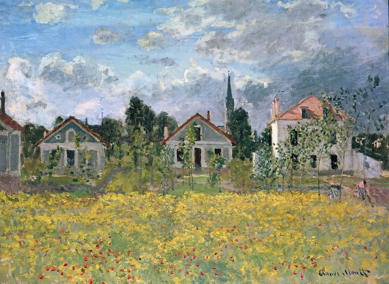 Houses in Argenteuil, Claude Oscar Monet