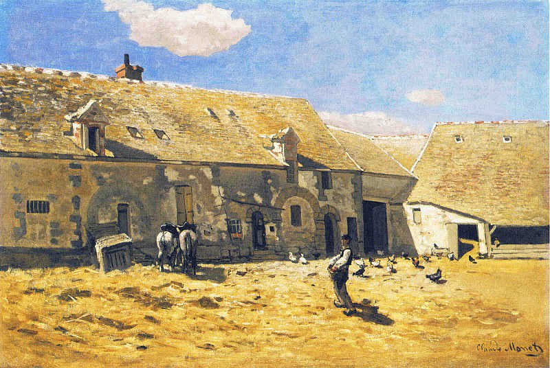 Cour de ferme a Chailly, Claude Oscar Monet